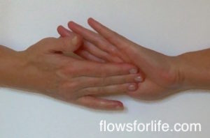 jin shin jyutsu holds center of palm