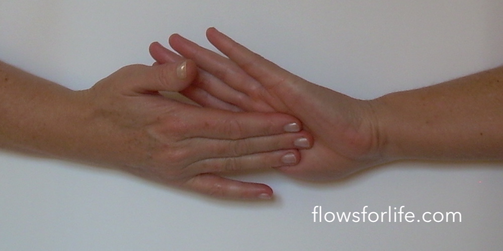 Exercise Hold CENTER of PALM for FATIGUE