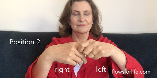 Position 2 holding right index finger